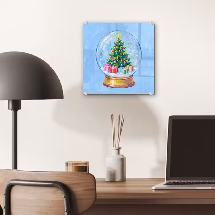 Glas schilderij - Sneeuwbol - Kerst - Cadeaus — 7