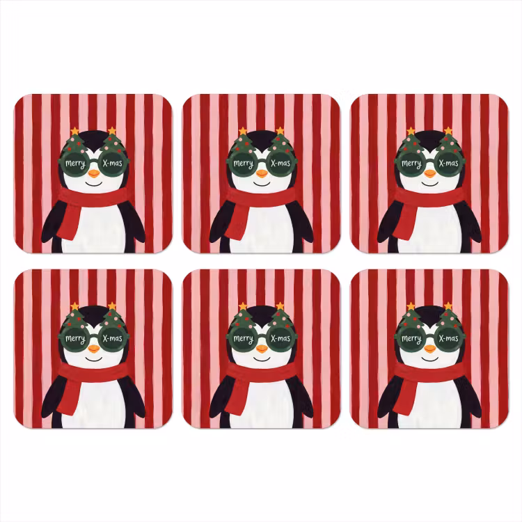 Onderzetter - Pinguïn - Kerst - Illustratie — 1