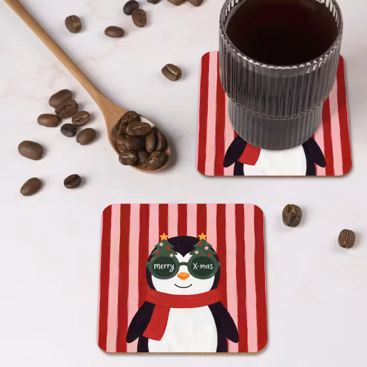 Onderzetter - Pinguïn - Kerst - Illustratie — 4