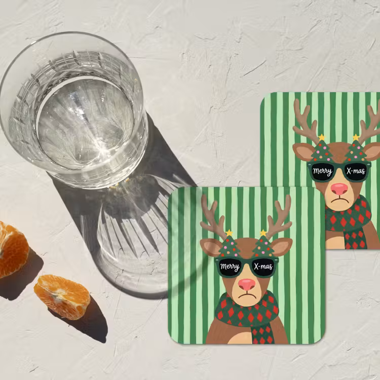 Onderzetter - Rendier - Kerst - Illustratie — 2