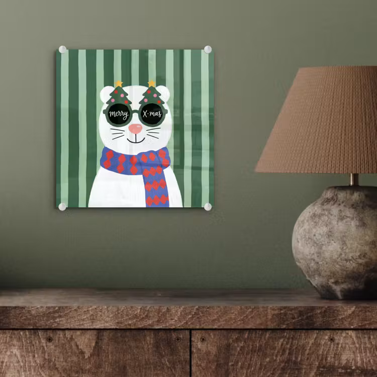 Glas schilderij - Dier - Winter - Cartoon — 4
