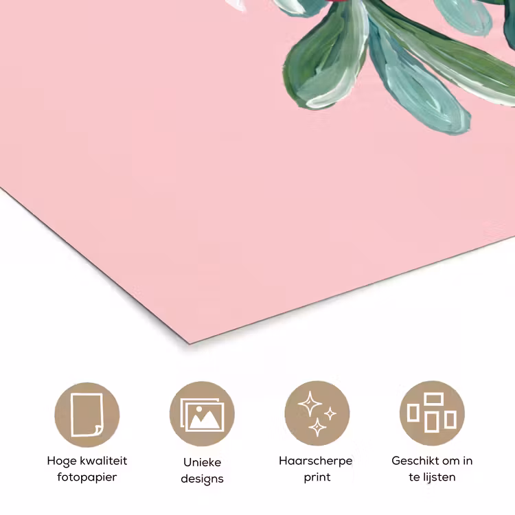 Poster - Plant - Kerst - Roze — 5