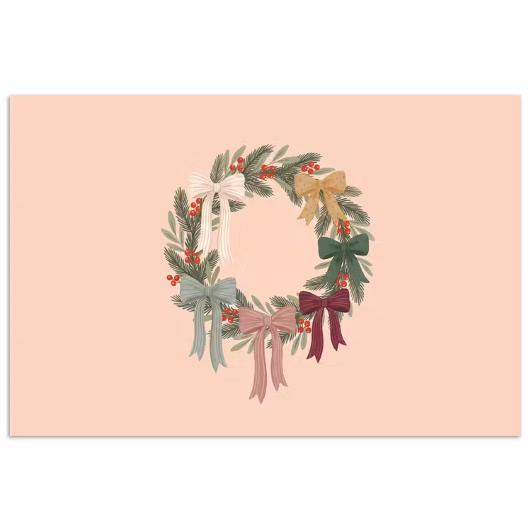 Poster - Kerstkrans - Strikken - Kerst