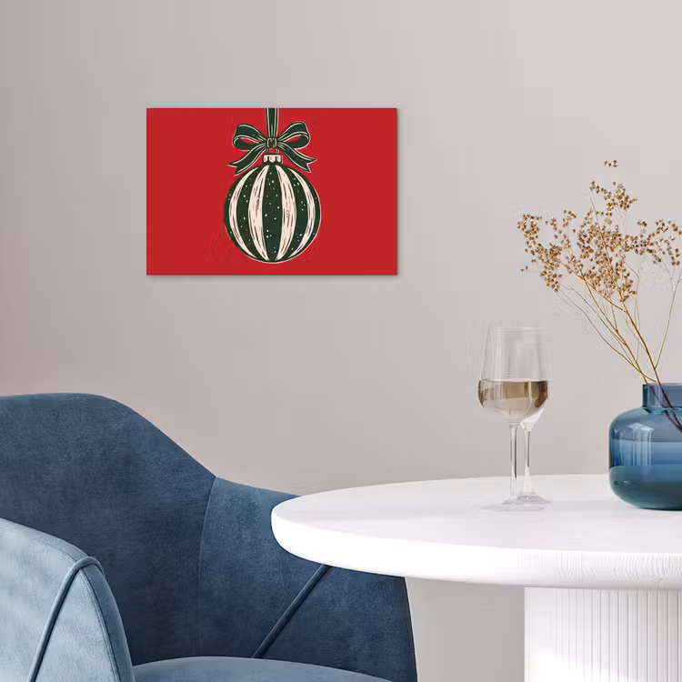 Poster - Kerstbal - Kerst - Rood — 4