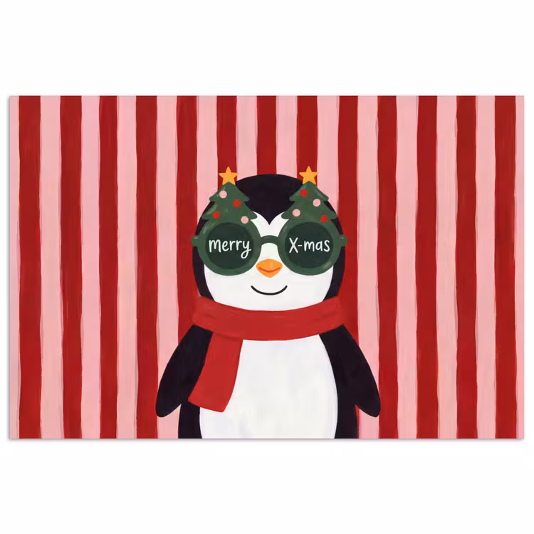 Poster - Pinguïn - Kerst - Illustratie — 1