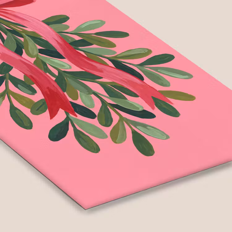Poster met lijst - Plant - Lint - Roze — 7