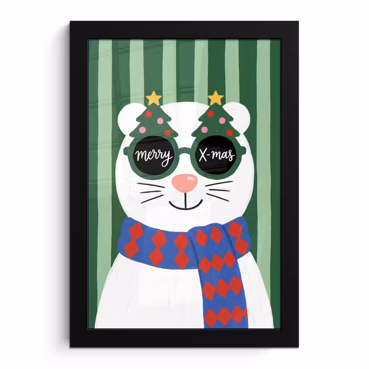 Poster met lijst - Dier - Winter - Cartoon