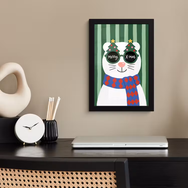 Poster met lijst - Dier - Winter - Cartoon — 2