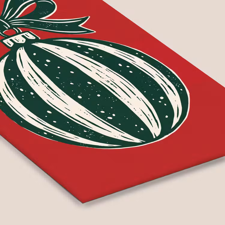 Poster met lijst - Kerstbal - Kerst - Rood — 7