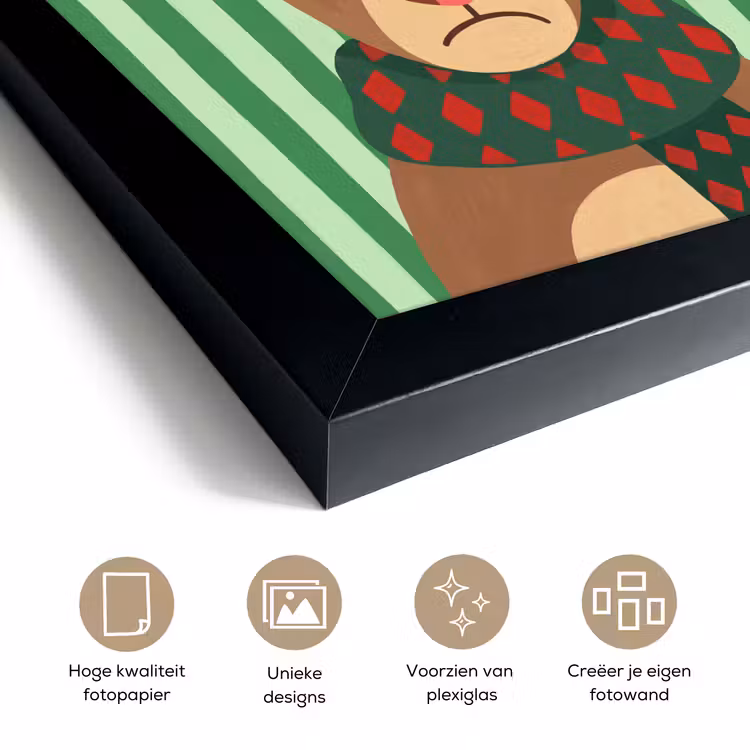 Poster met lijst - Rendier - Kerst - Illustratie — 6