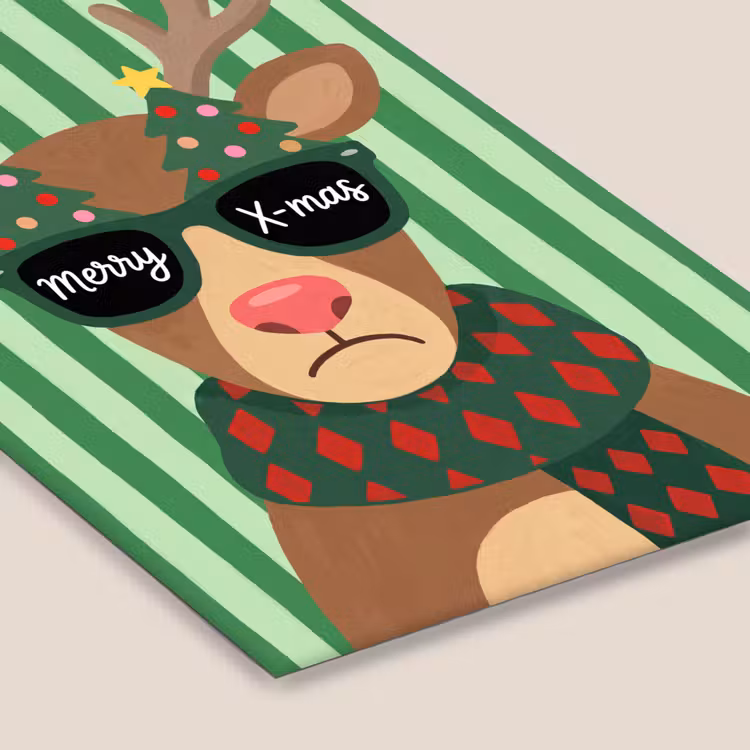 Poster met lijst - Rendier - Kerst - Illustratie — 7