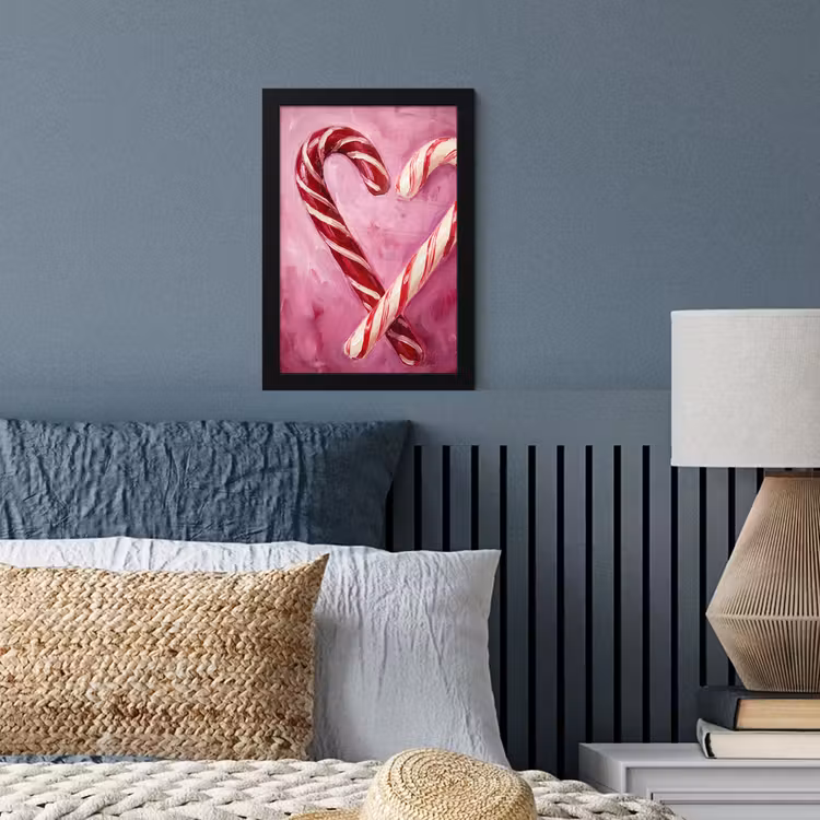 Poster met lijst - Snoep - Hart - Roze — 3