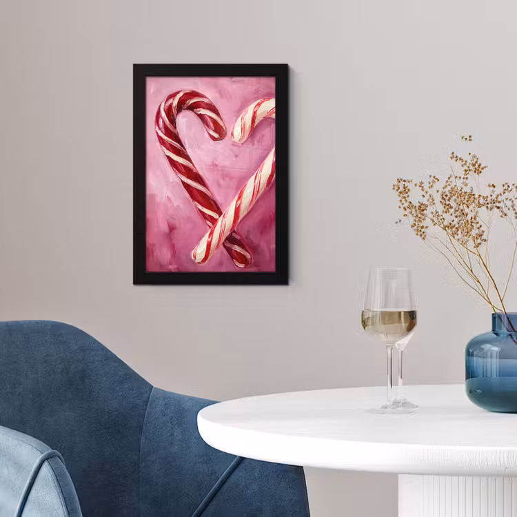 Poster met lijst - Snoep - Hart - Roze — 4