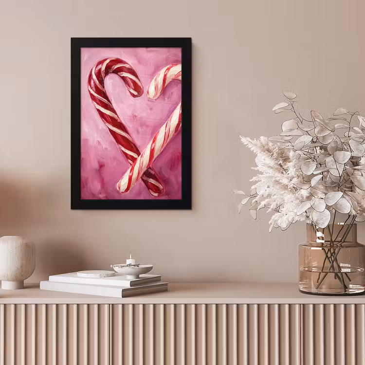 Poster met lijst - Snoep - Hart - Roze — 5