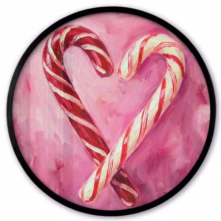 Ronde fotolijst - Snoep - Hart - Roze