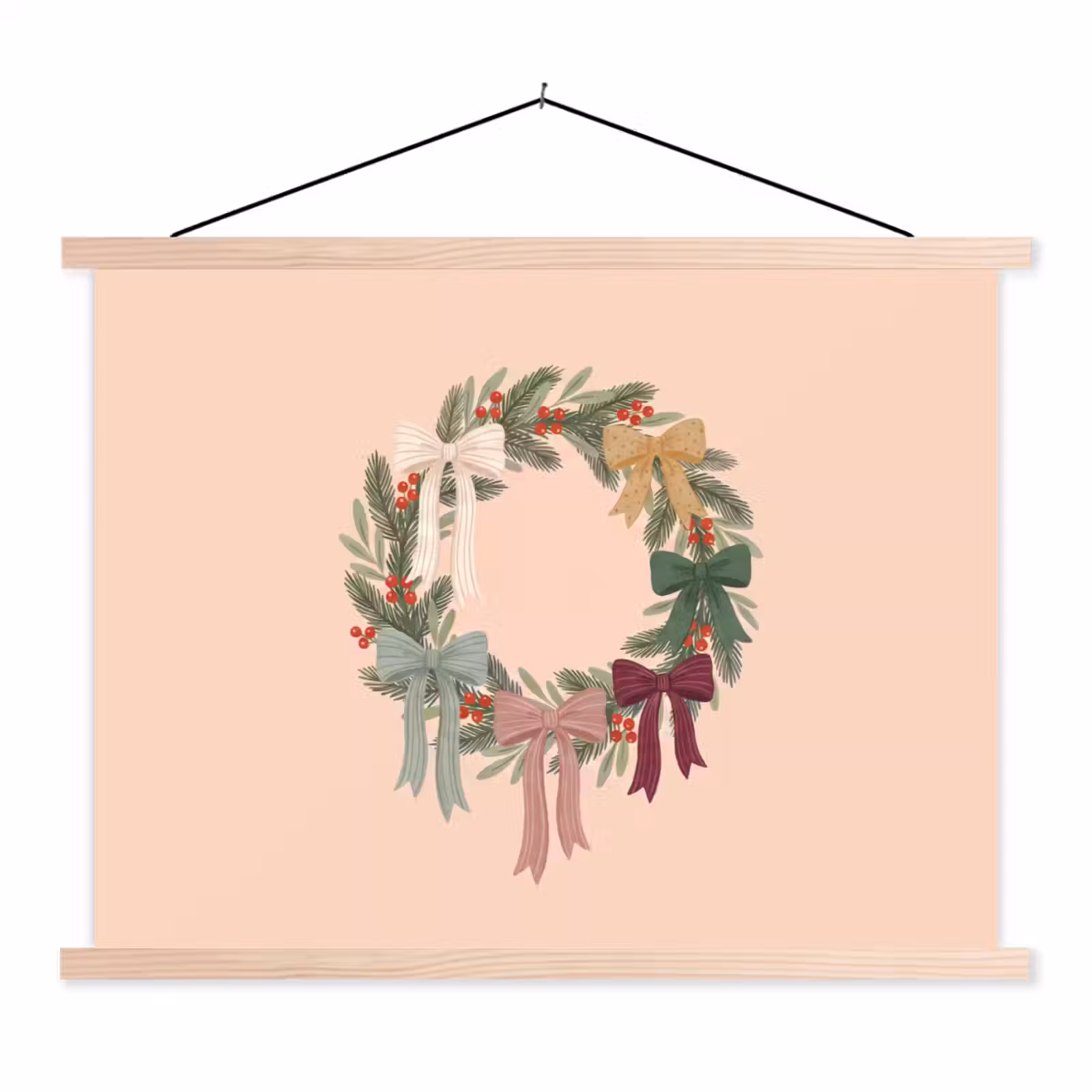 Schoolplaat - Kerstkrans - Strikken - Kerst — 1