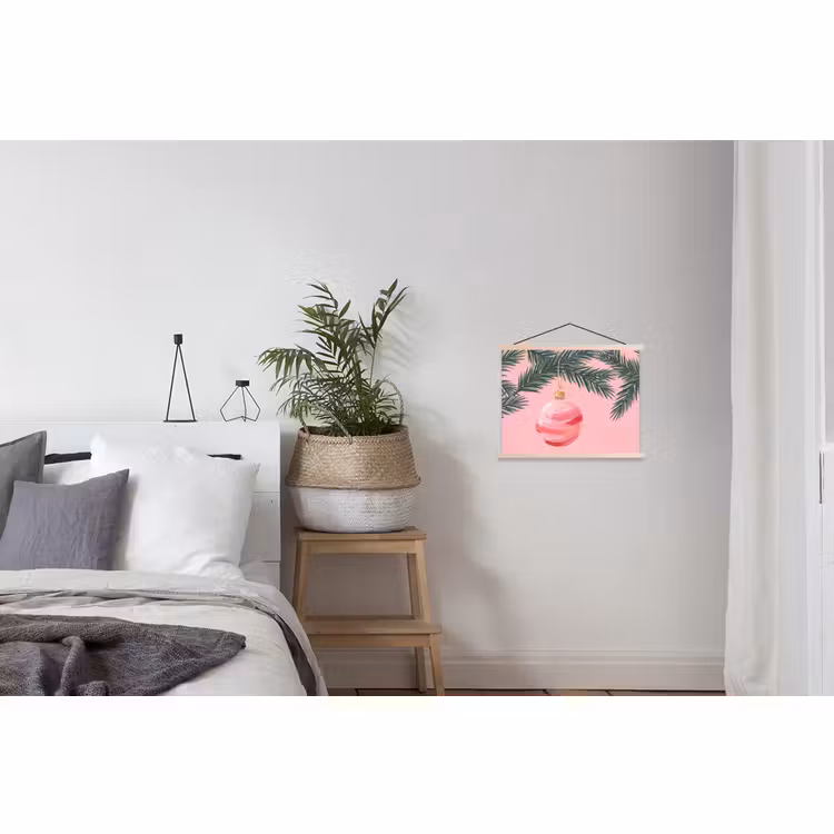 Schoolplaat - Kerstbal - Roze - Kerst — 2