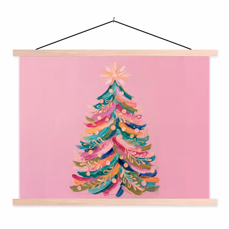 Schoolplaat - Kerstboom - Abstract - Kleurrijk
