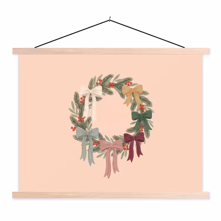 Schoolplaat - Kerstkrans - Strikken - Kerst