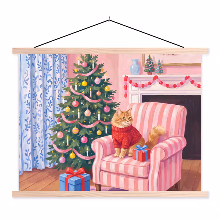 Schoolplaat - Kat - Kerst - Interieur