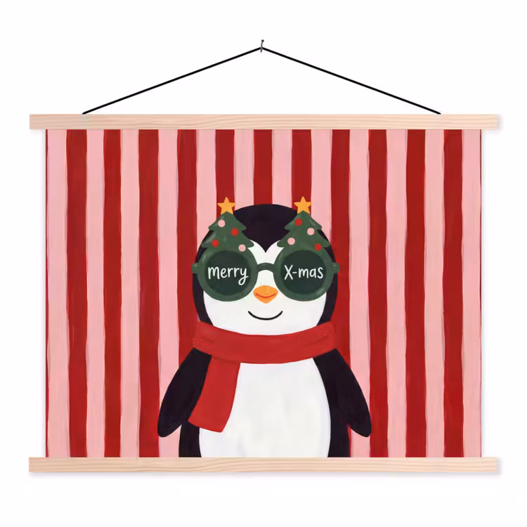 Schoolplaat - Pinguïn - Kerst - Illustratie — 1