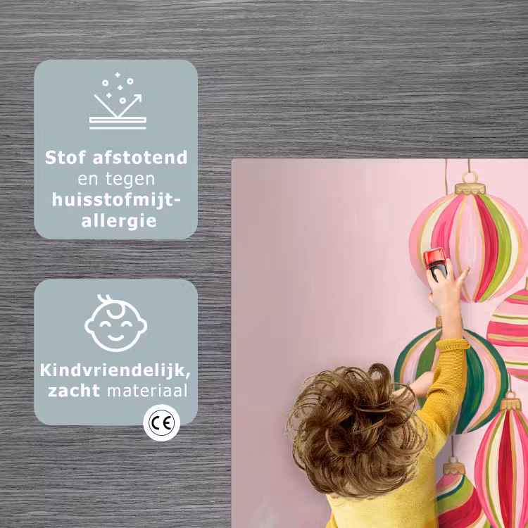 Speelkleed - Kerstversiering - Gestreept - Roze — 3