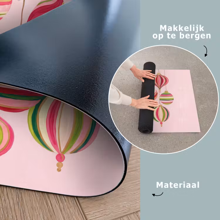 Speelkleed - Kerstversiering - Gestreept - Roze — 6