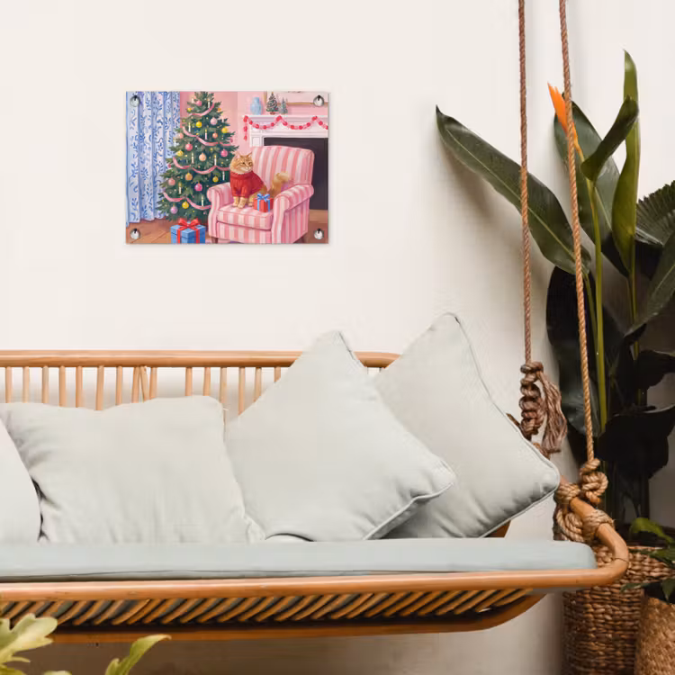 Tuinposter - Kat - Kerst - Interieur — 5