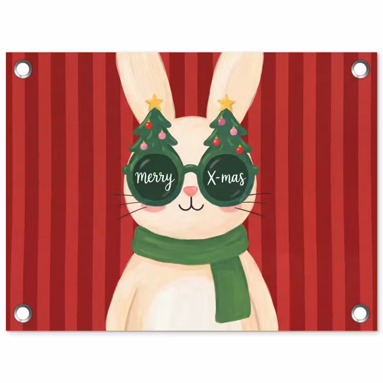 Tuinposter - Konijn - Kerst - Dieren