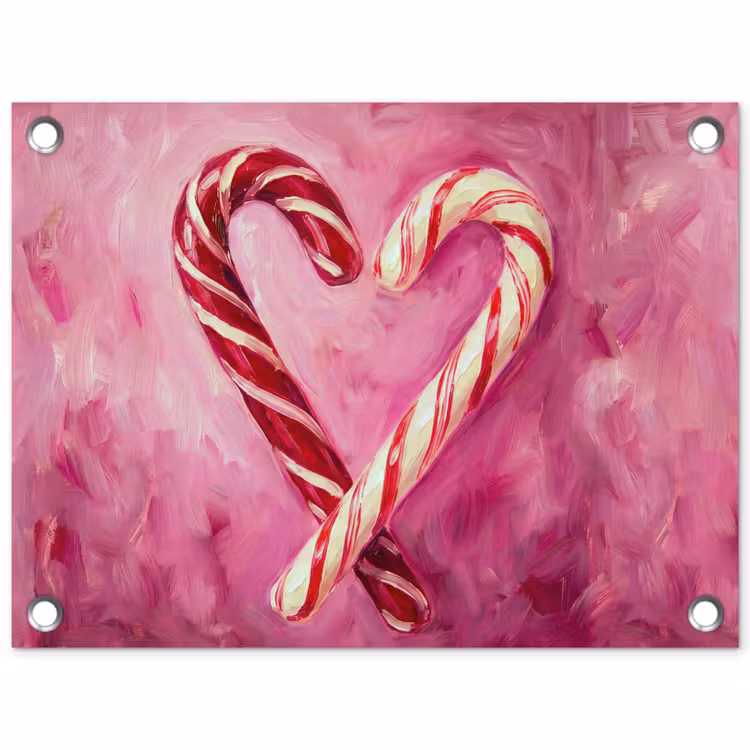 Tuinposter - Snoep - Hart - Roze