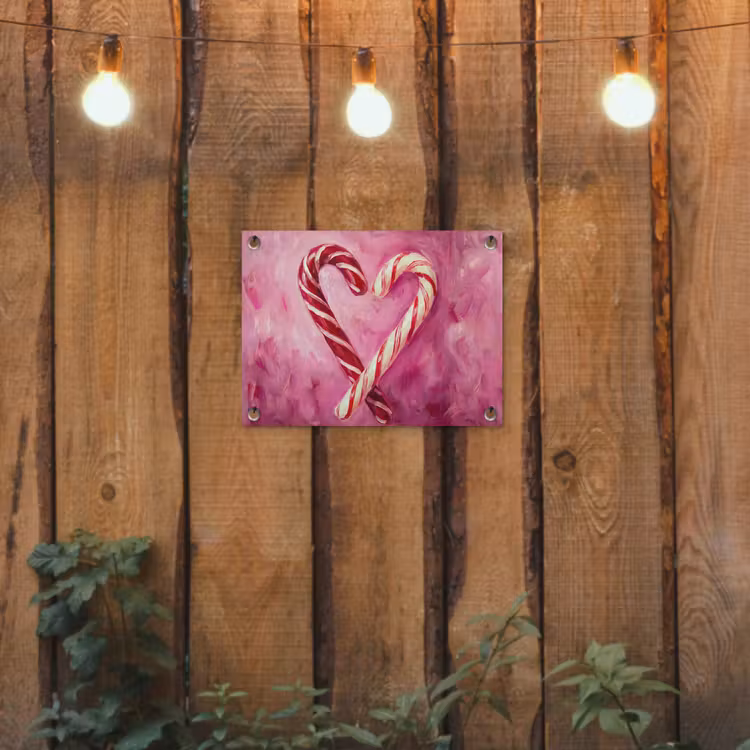 Tuinposter - Snoep - Hart - Roze — 2