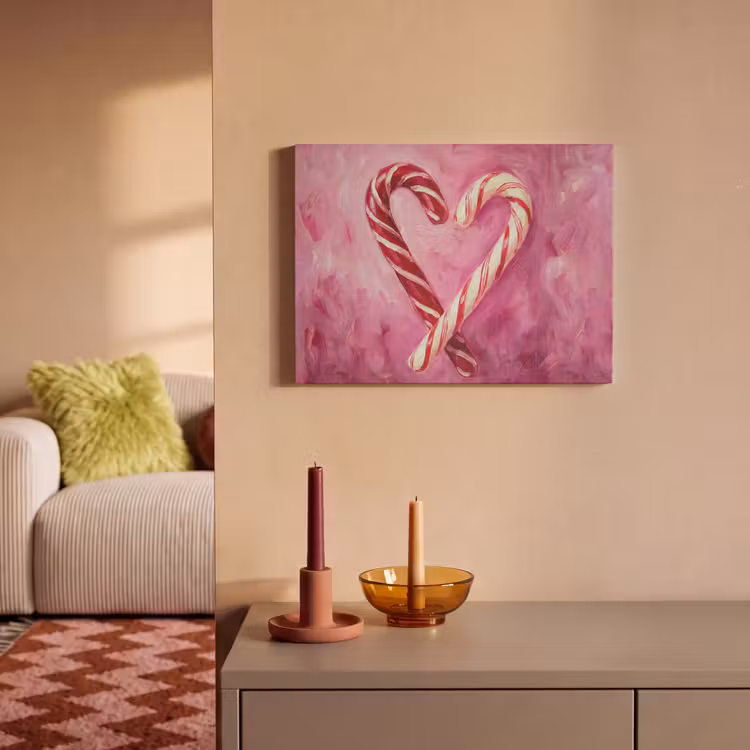Akoestisch schilderij - Snoep - Hart - Roze — 2