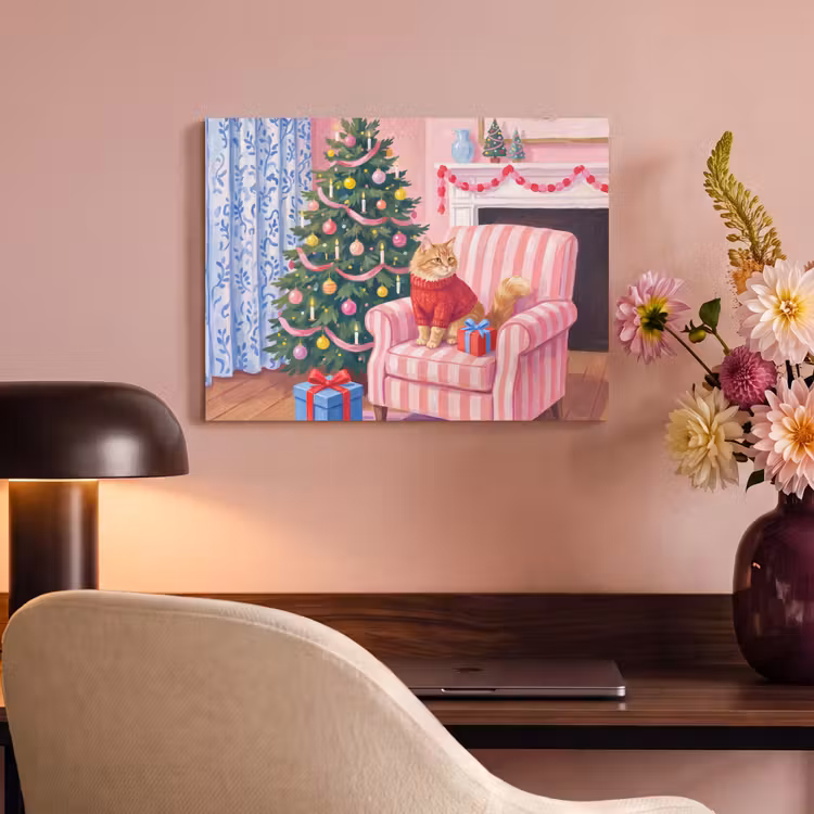 Akoestisch schilderij - Kat - Kerst - Interieur — 6
