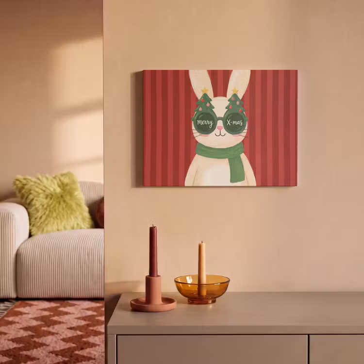 Akoestisch schilderij - Konijn - Kerst - Dieren — 2