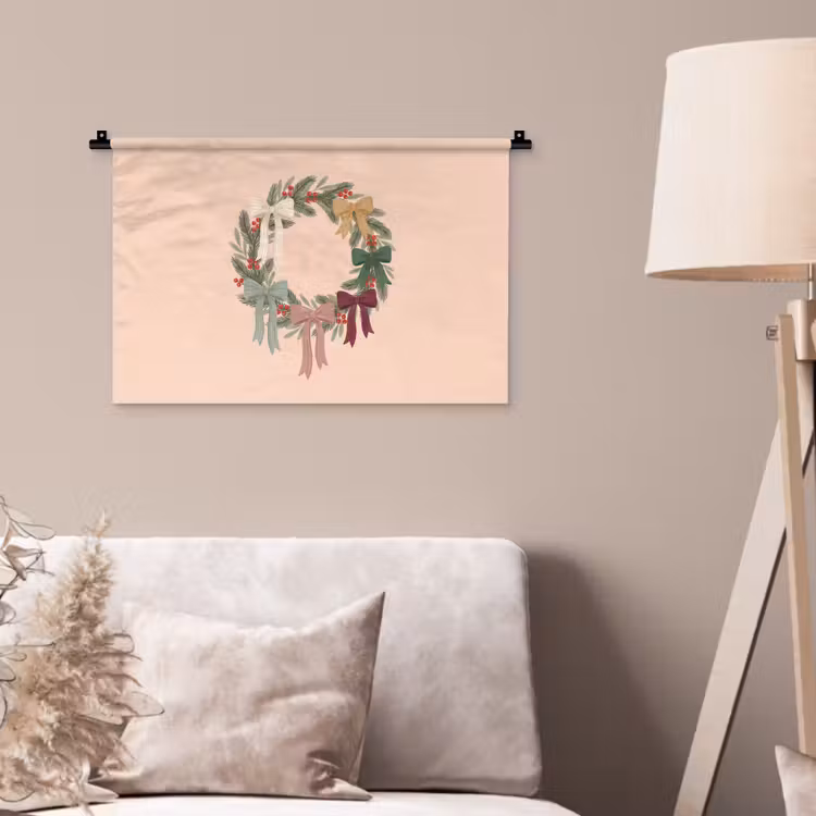 Wandkleed - Kerstkrans - Strikken - Kerst — 2