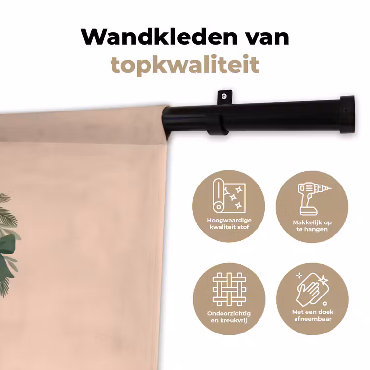 Wandkleed - Kerstkrans - Strikken - Kerst — 3