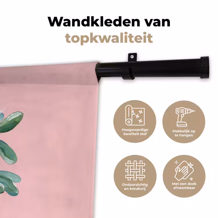 Wandkleed - Plant - Kerst - Roze — 3