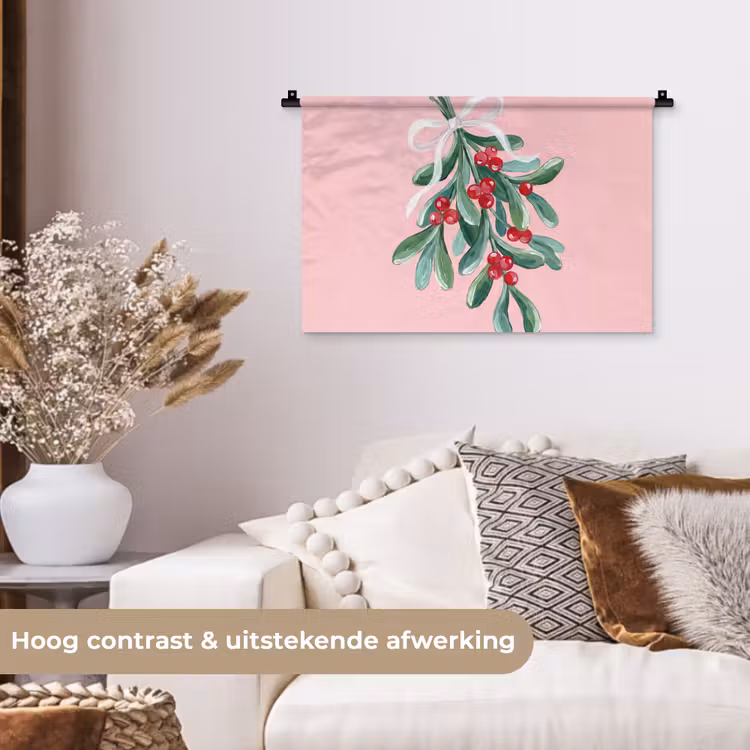 Wandkleed - Plant - Kerst - Roze — 4