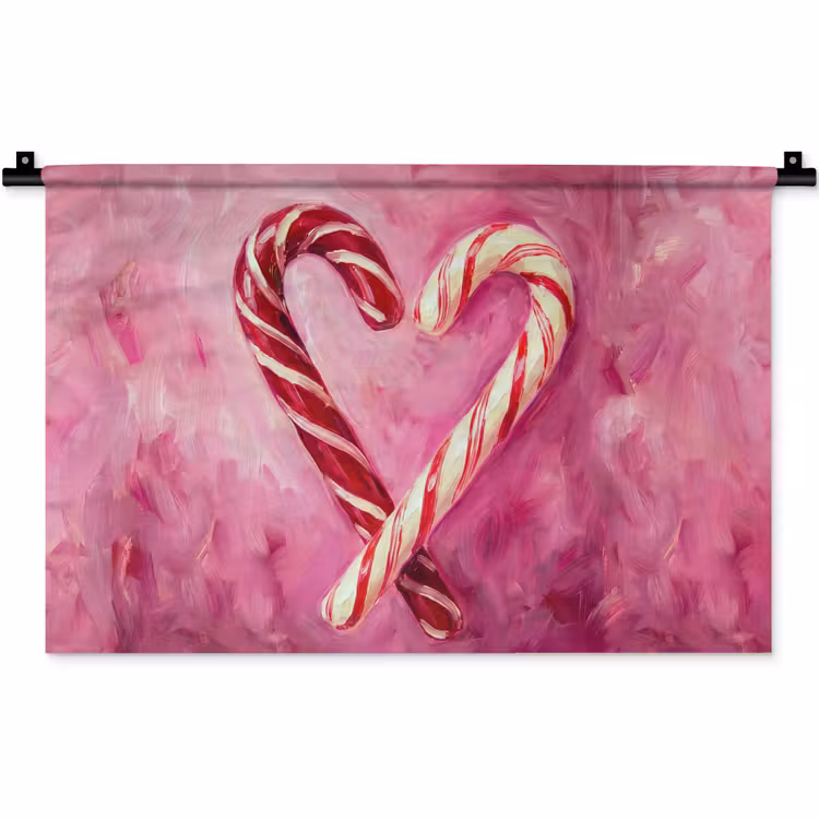 Wandkleed - Snoep - Hart - Roze
