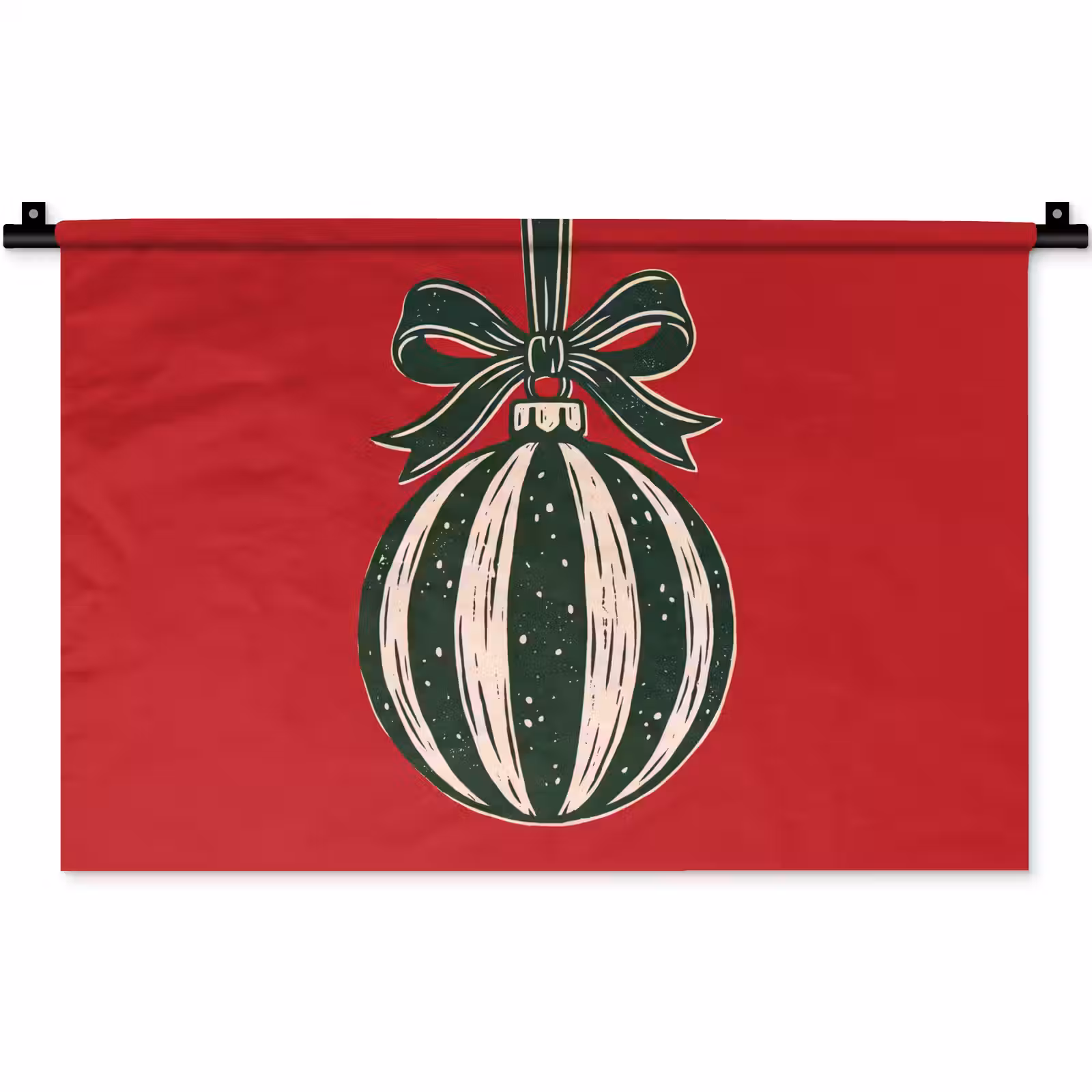 Wandkleed - Kerstbal - Kerst - Rood — 1