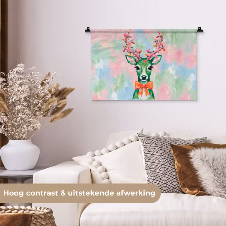 Wandkleed - Hert - Kerst - Dieren — 4