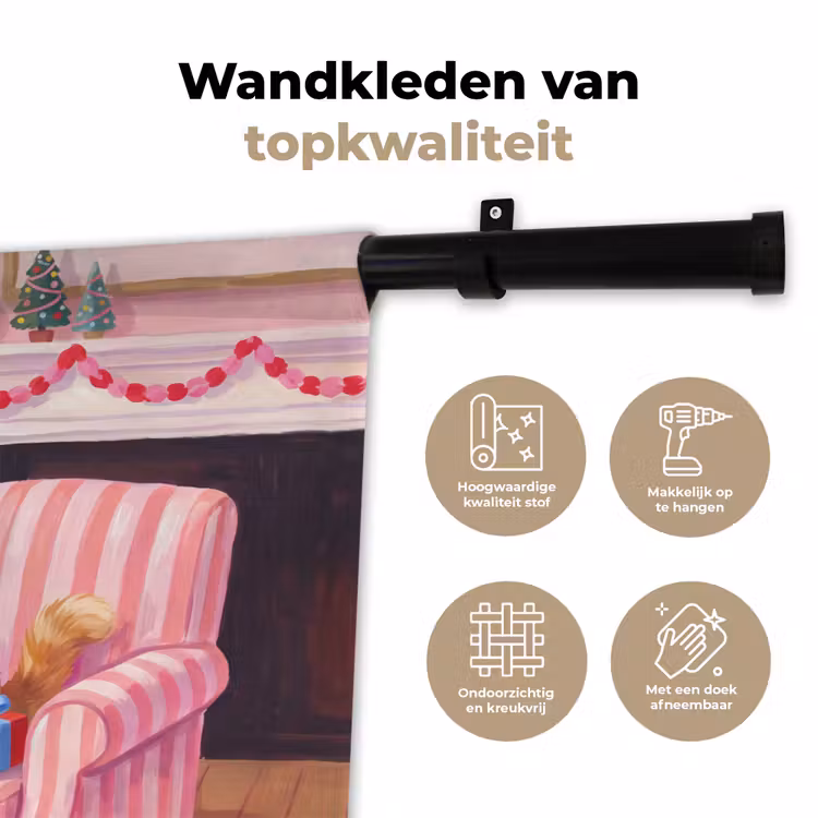 Wandkleed - Kat - Kerst - Interieur — 3