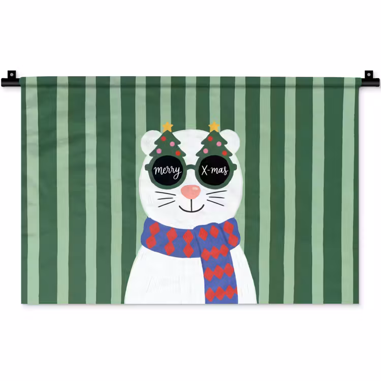 Wandkleed - Dier - Winter - Cartoon