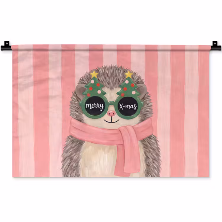 Wandkleed - Egel - Kerst - Illustratie