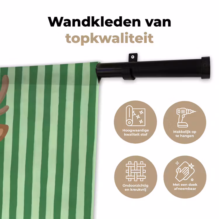 Wandkleed - Rendier - Kerst - Illustratie — 3