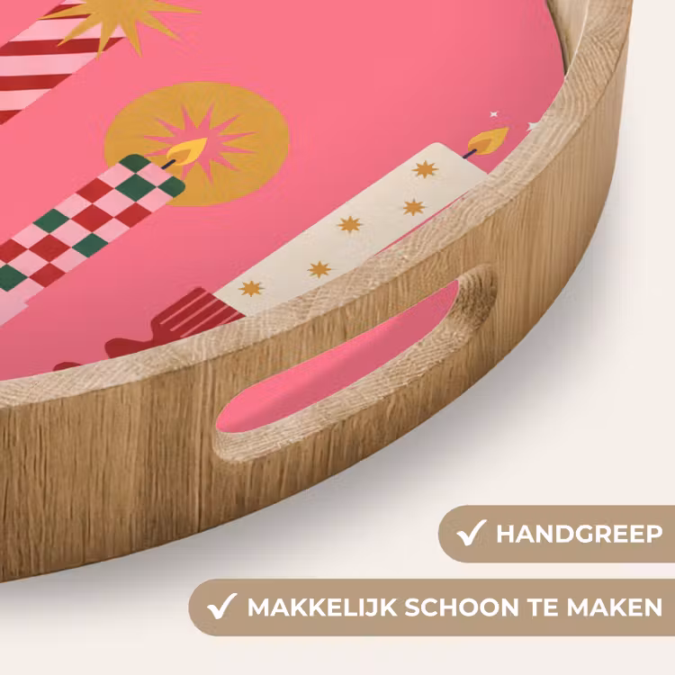 Dienblad - Kaarsen - Feest - Roze — 5