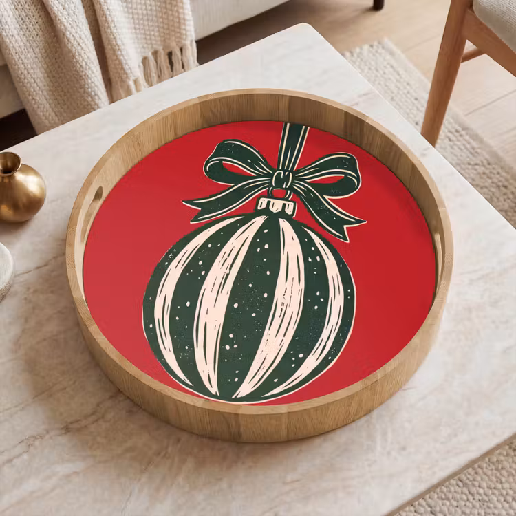 Dienblad - Kerstbal - Kerst - Rood — 2