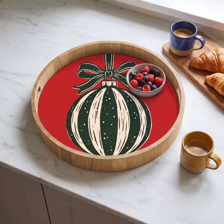 Dienblad - Kerstbal - Kerst - Rood — 4