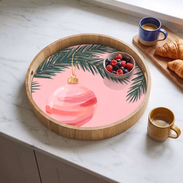Dienblad - Kerstbal - Roze - Kerst — 4
