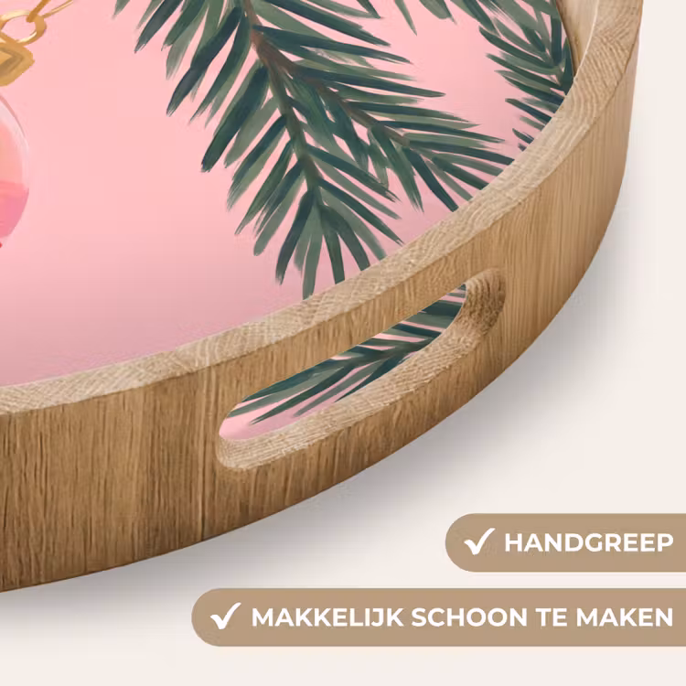 Dienblad - Kerstbal - Roze - Kerst — 5